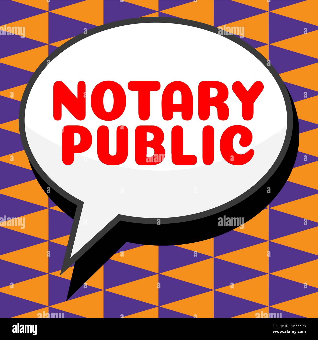 Text caption presenting Notary Public. Concept meaning Legality