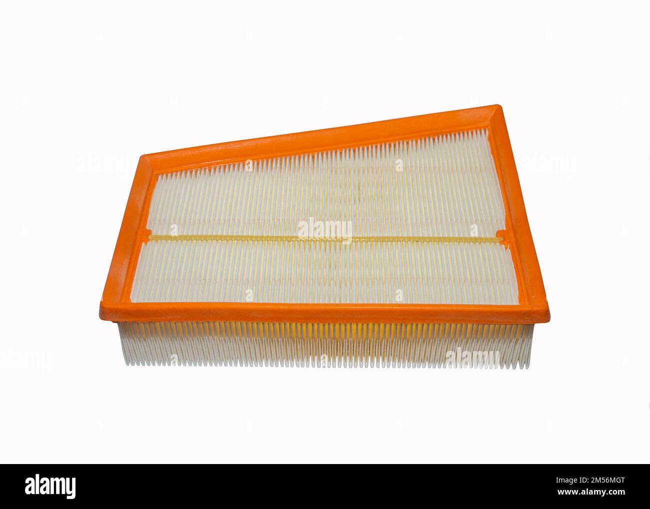New Car air filter on white background Stock Photo