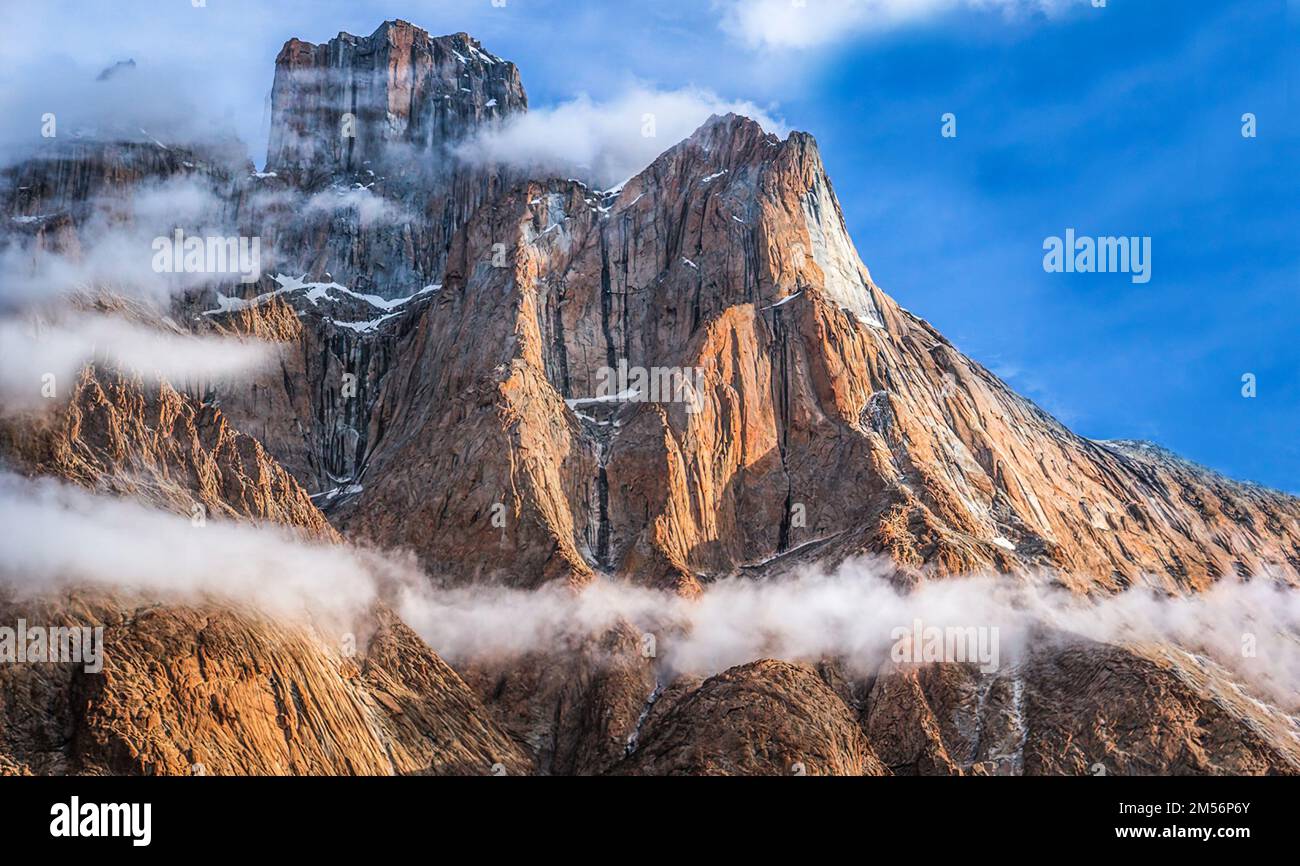 The great Trango Towers and glaciers near the K2 peak Stock Photo - Alamy
