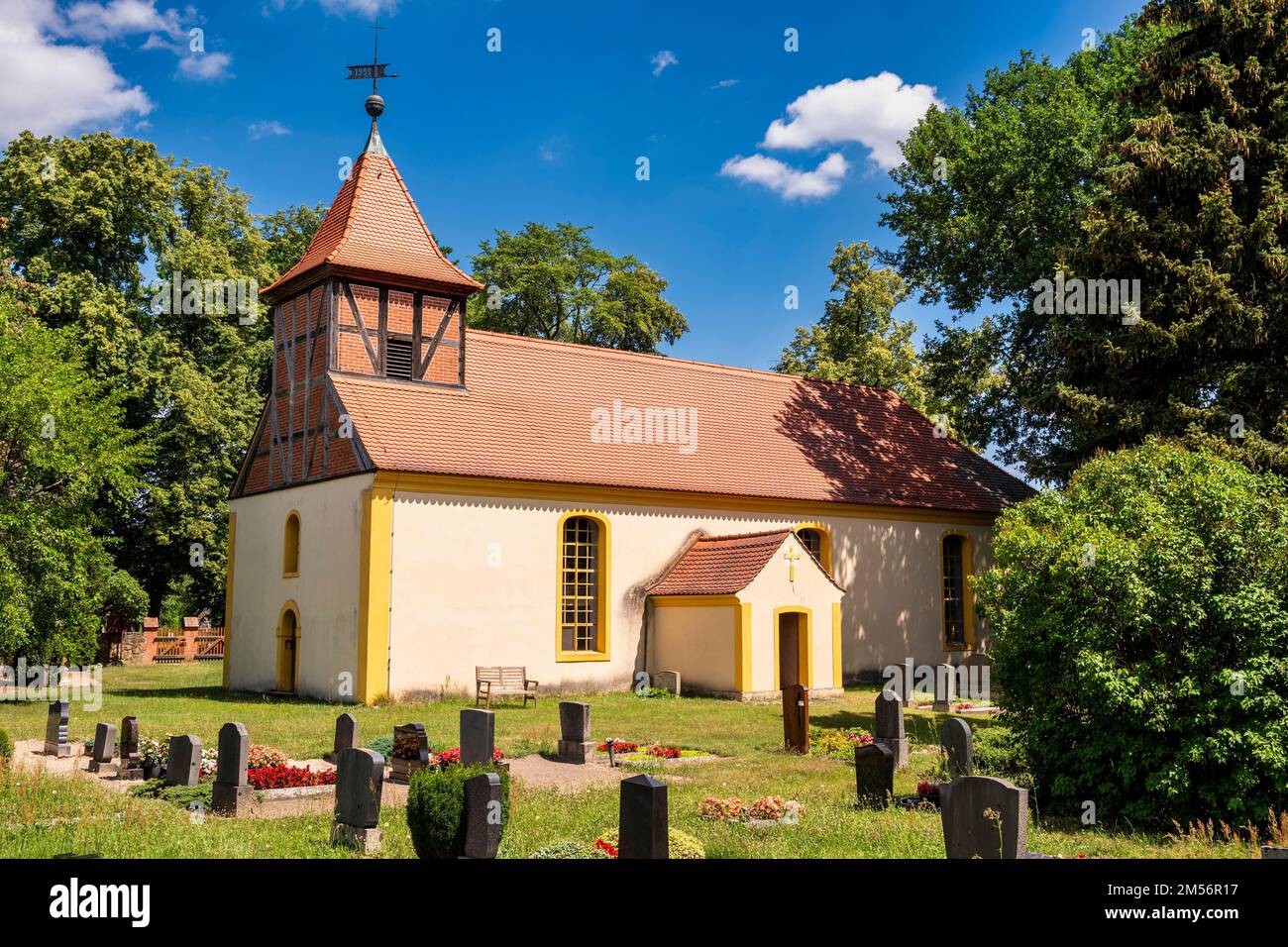 Village church Ahrensdorf, Brandenburg, Germany Stock Photo