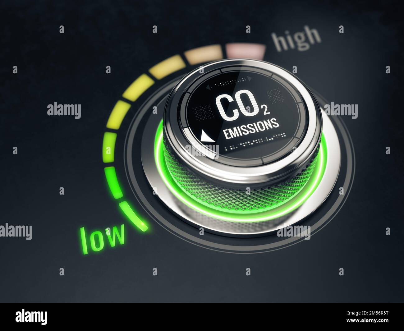 Reduce CO2 level concept. Carbon dioxide emissions control, CO2 level