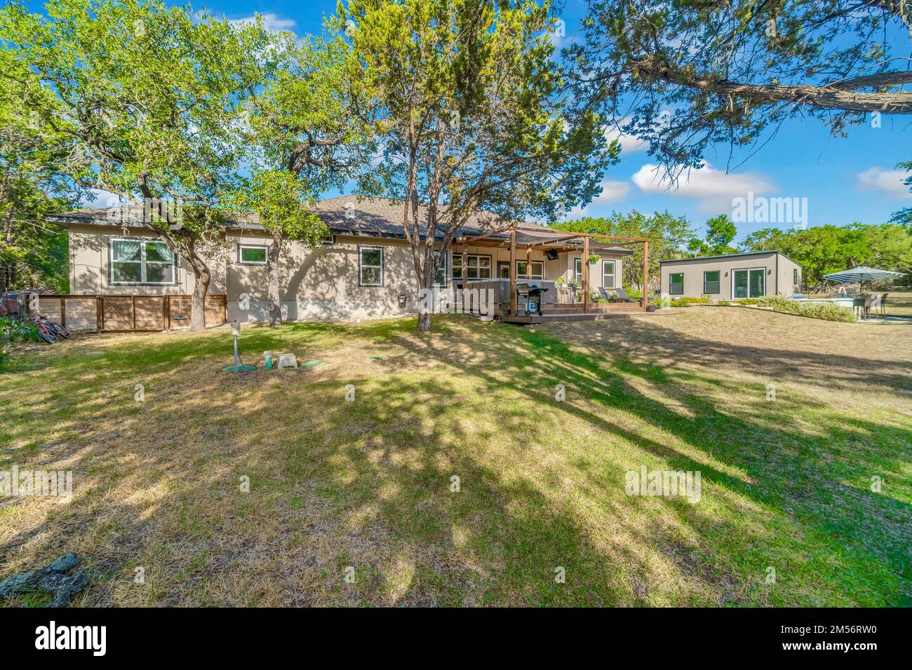 a home back yard Stock Photo