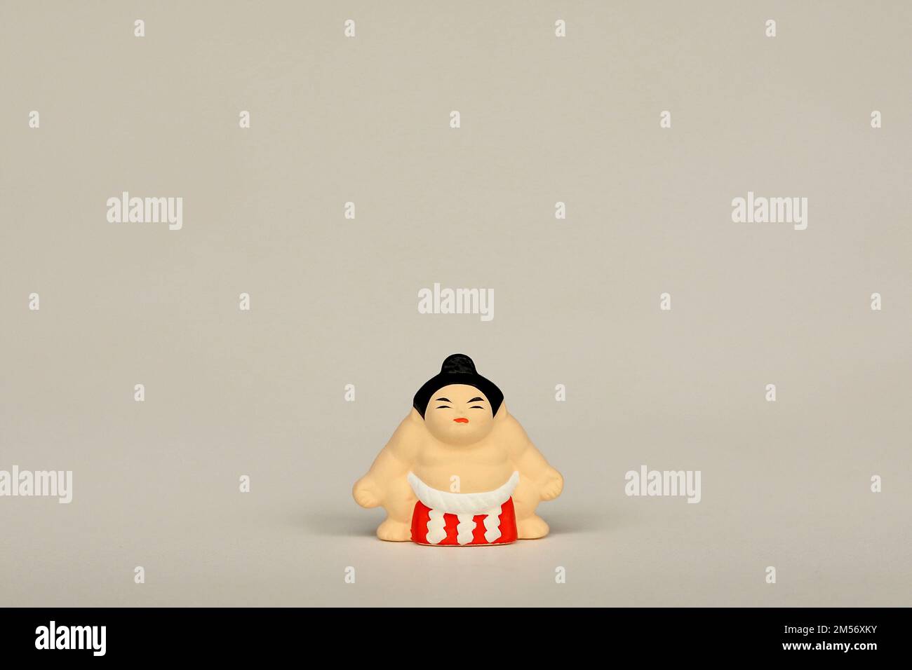Still life of cute sumo wrestler figures Stock Photo