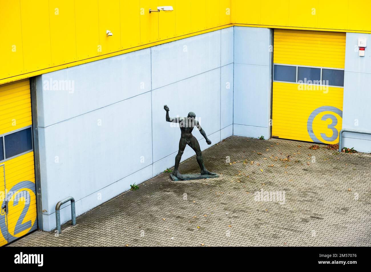 Bronze sculpture at Industrial park, Berlin, Germany Stock Photo