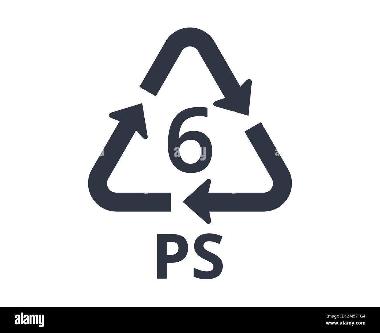 Isolated Recycle PS Logo Number 6 Concept Of Ecology And Packaging isolated-recycle-ps-logo-number-6-concept-of-ecology-and-packaging