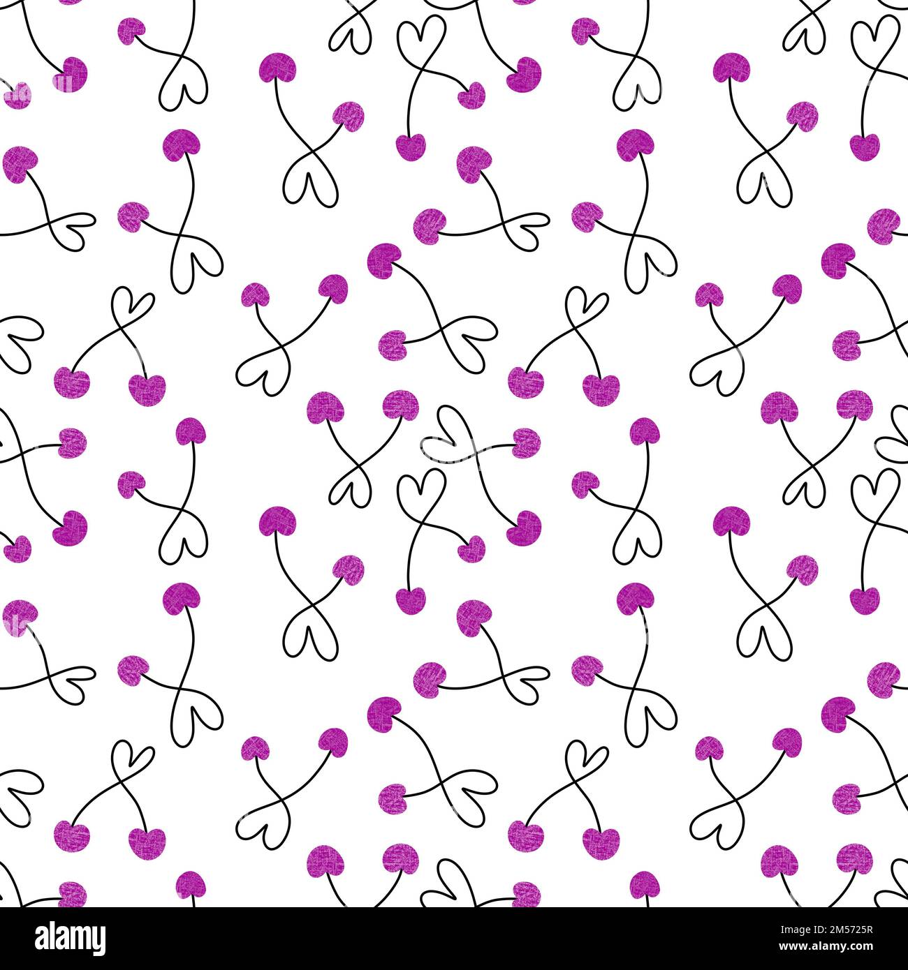 Qual Patterns Summer fruit seamless cherry and love hearts pattern for wrapping paper ...