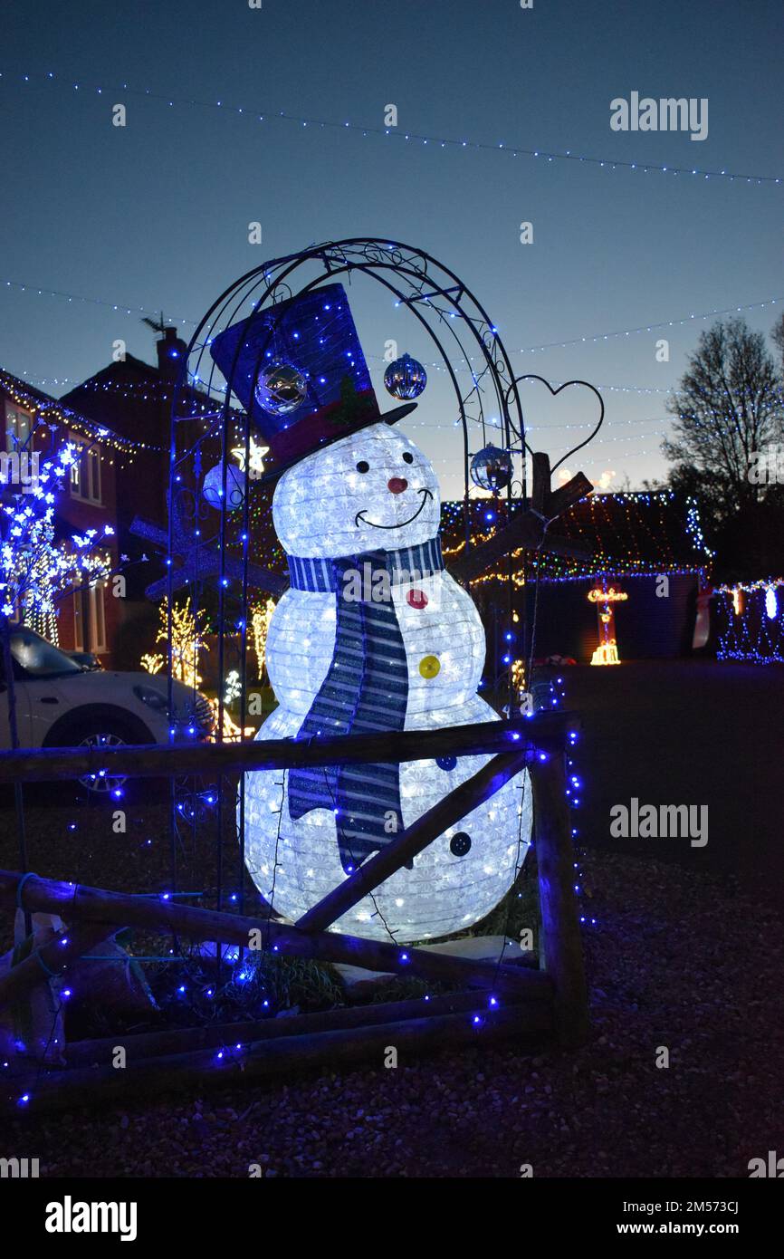 Christmas decorations in a street in Newport Pagnell Stock Photo Alamy