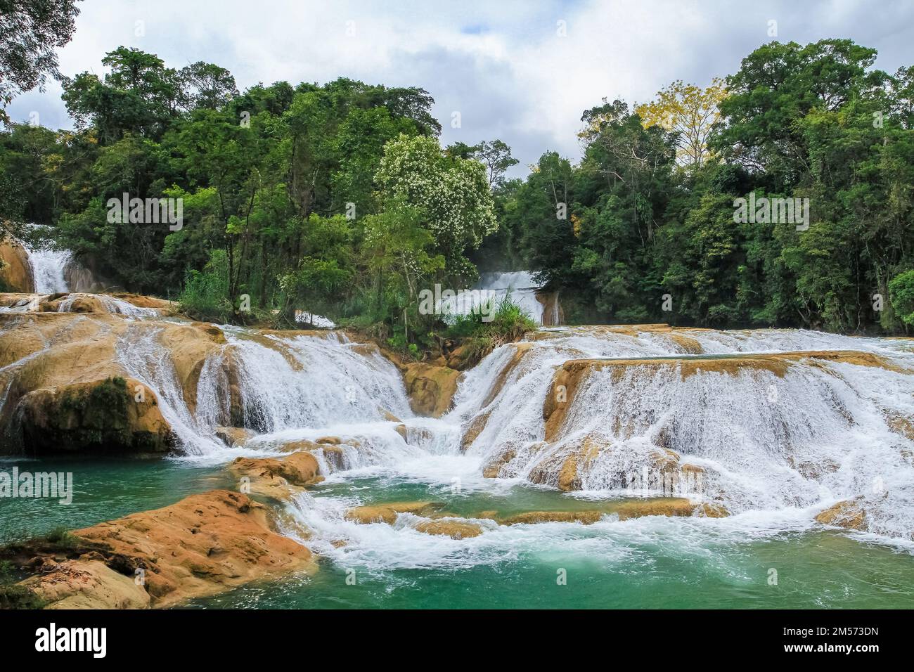 Agua Azul waterfalls in Chiapas, Mexico Stock Photo