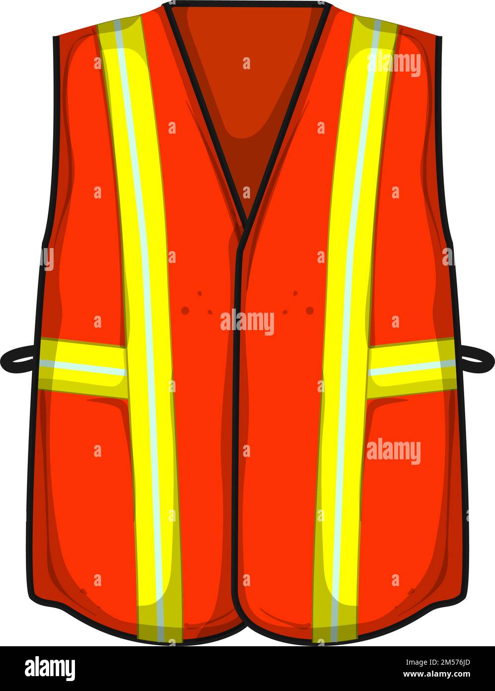 reflective safe vest cartoon vector illustration Stock Vector Image