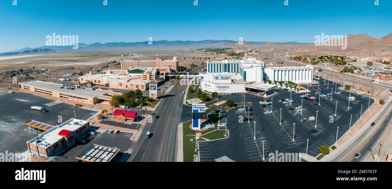 West Wendover Nevada overlooking the Bonneville Salt Flats Stock Photo