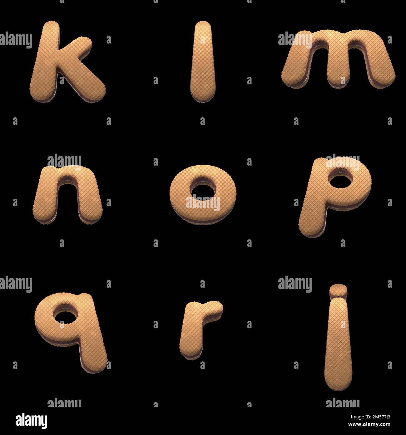 Premium PSD  Edible alphabet made from hot chili peppers letters i j k l m  n o p isolated on white background