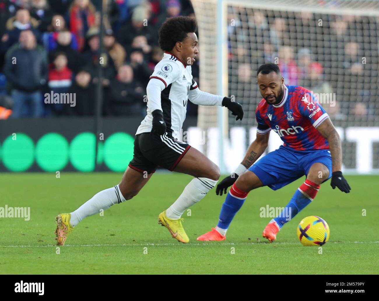 London ENGLAND - December 26: Fulham's Willian Borges Da Silva during English Premier League soccer match between Crystal Palace against Fulham at Sel Stock Photo