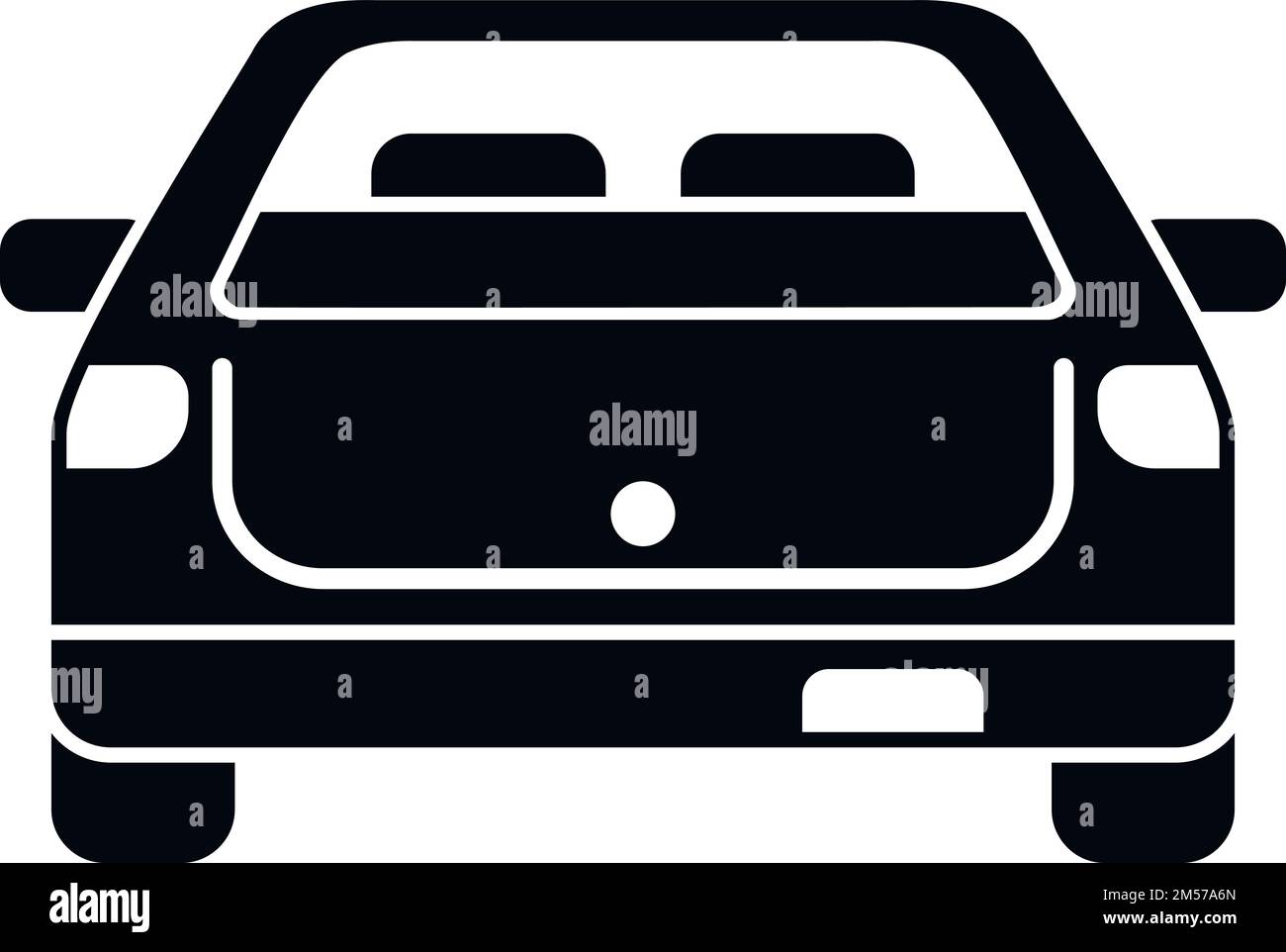 Container car trunk icon simple vector. Open vehicle. Travel familly