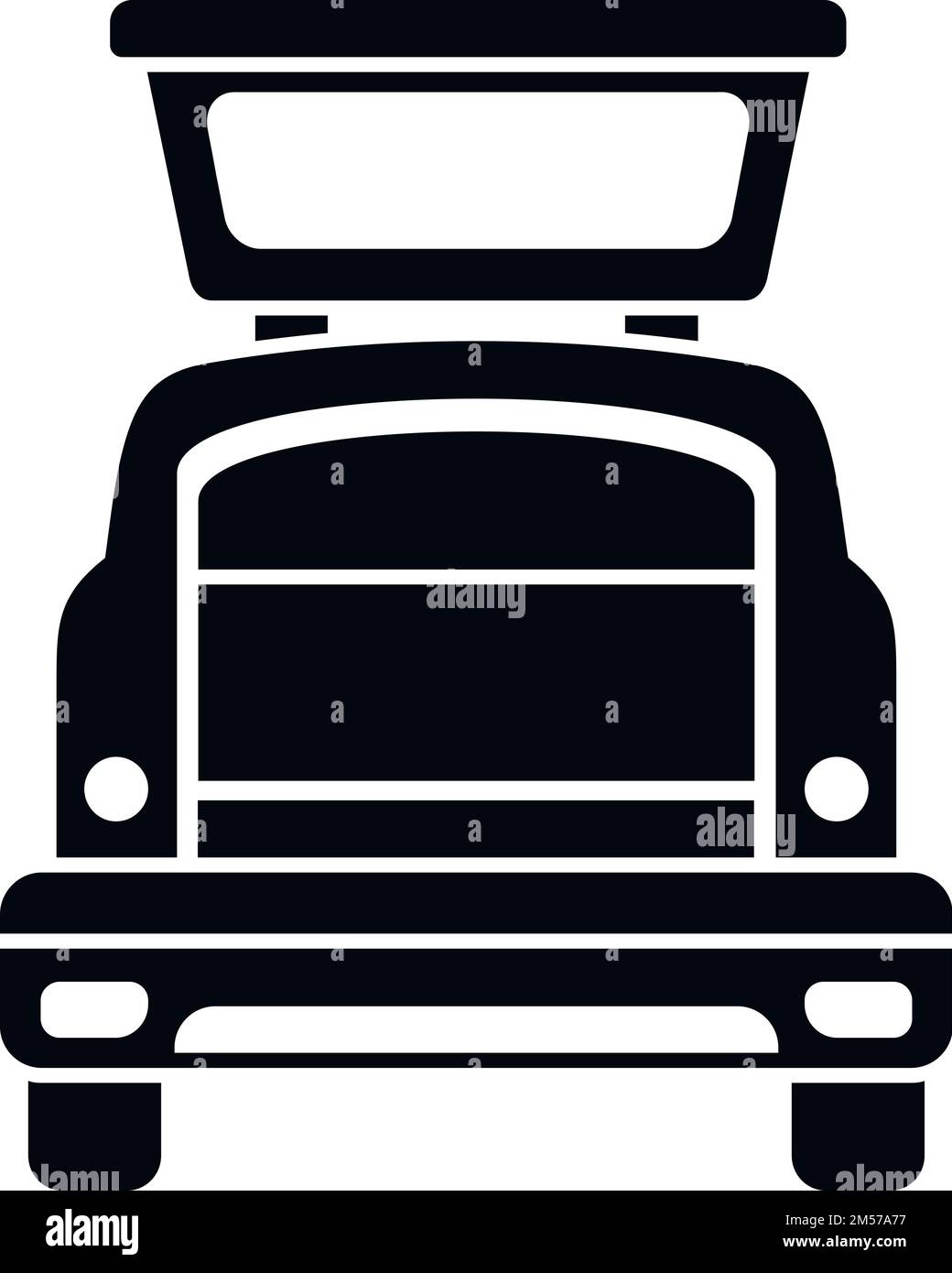 Delivery car trunk icon simple vector. Vehicle door. Travel suitcase