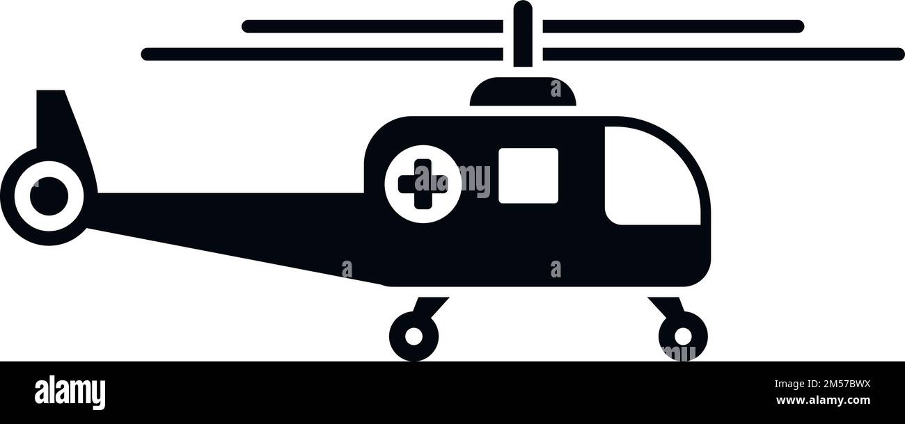 Fly rescue helicopter icon simple vector. Air military. Aerial guard ...