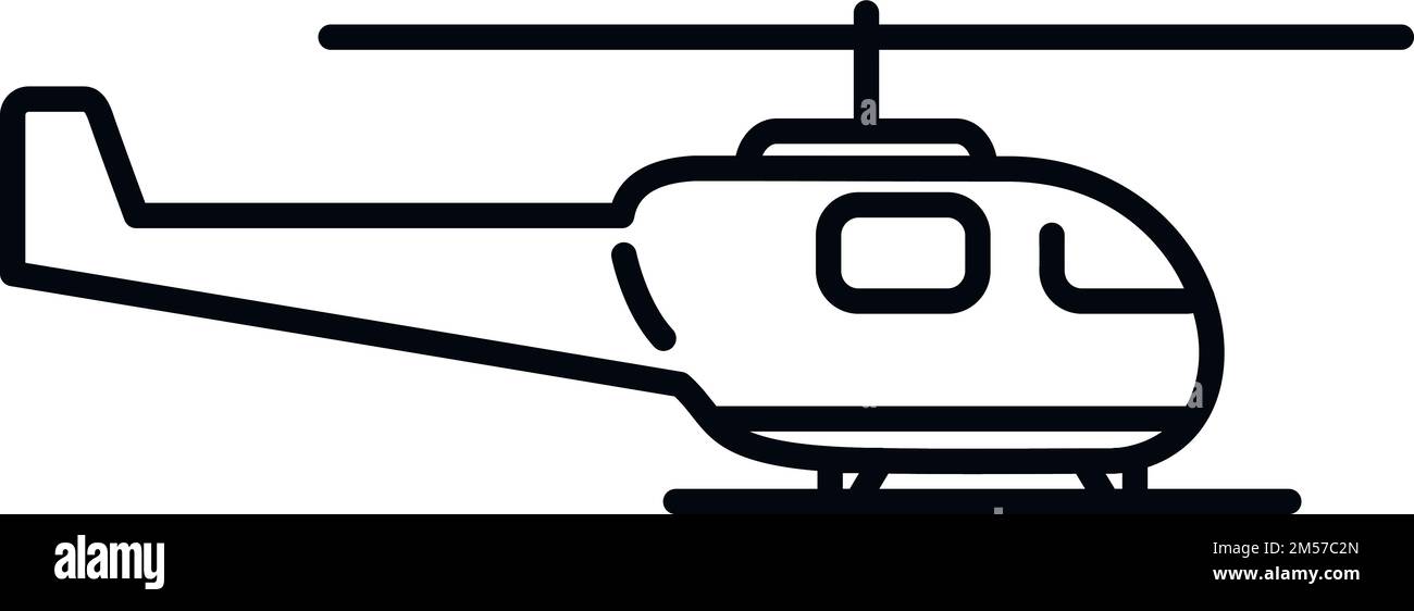 Sea rescue helicopter icon outline vector. Air transport. Coast ...