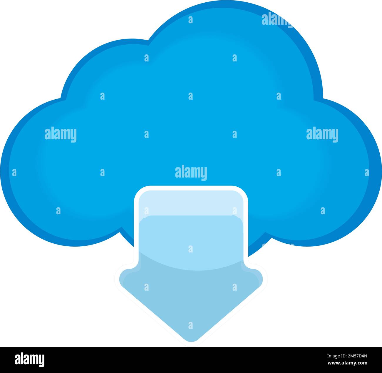 cloud storage glassmorphism icon Stock Vector