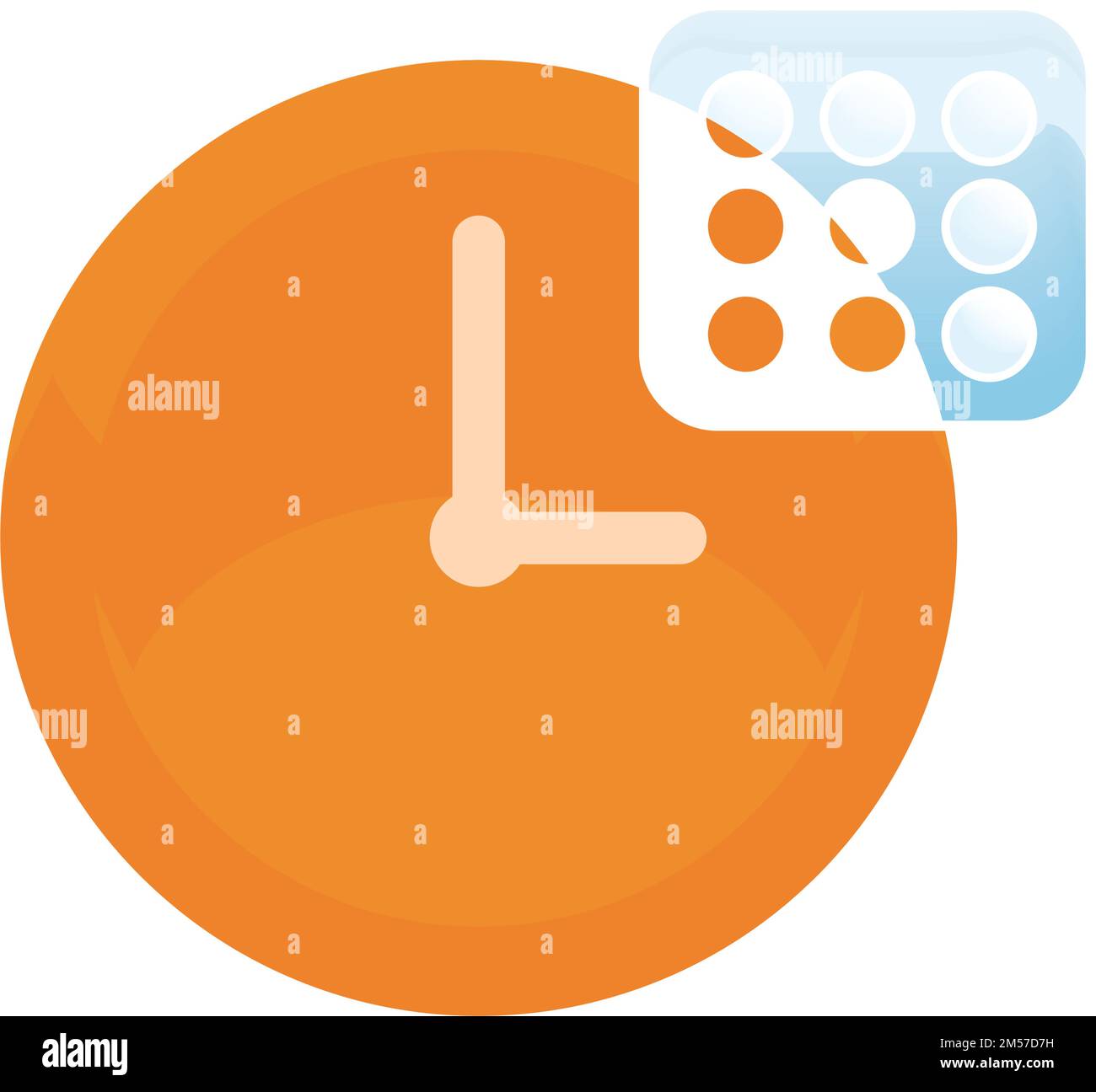 time clock glassmorphism icon Stock Vector