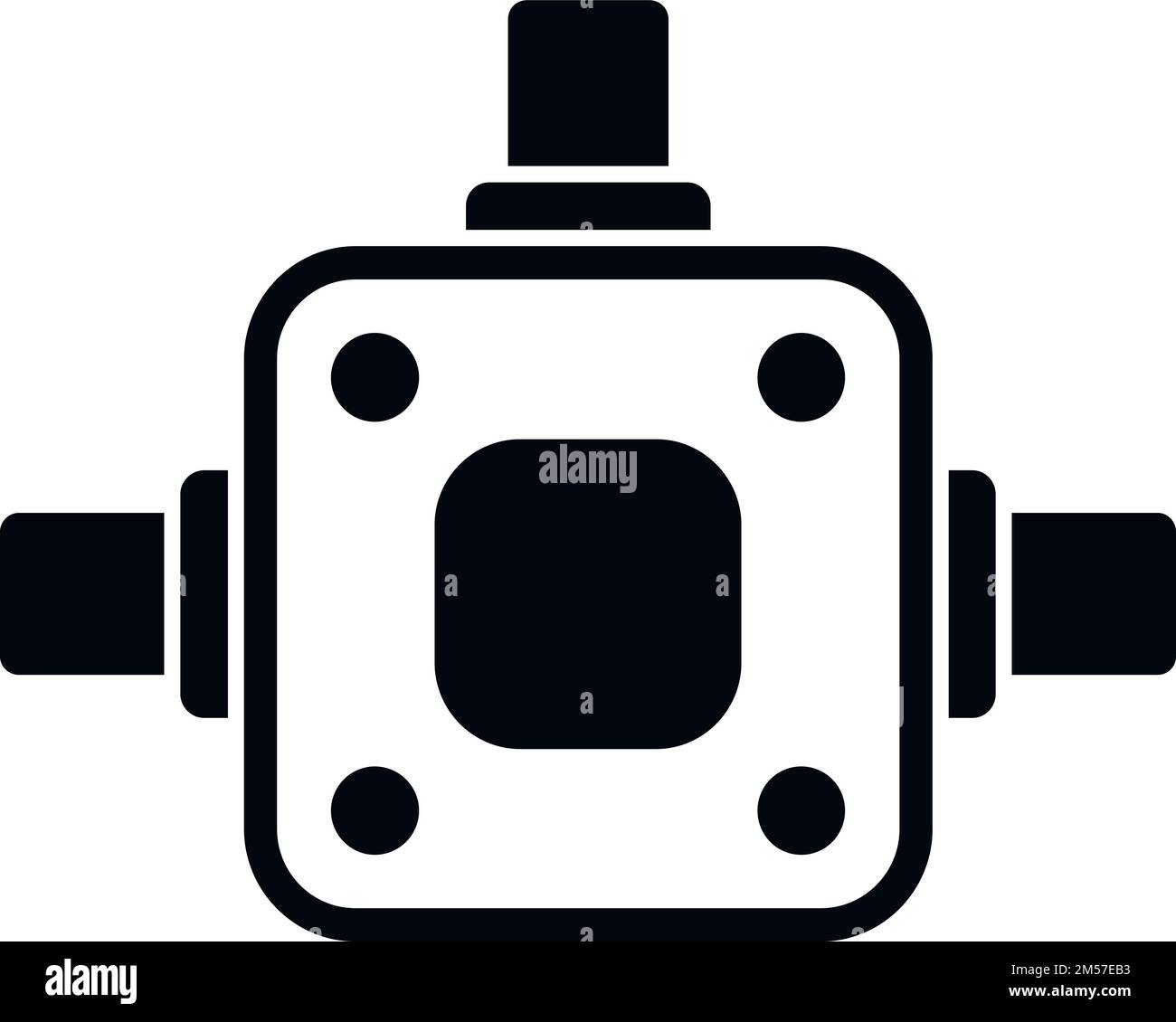 Fuse junction box icon simple vector. Electric switch. Safety circuit