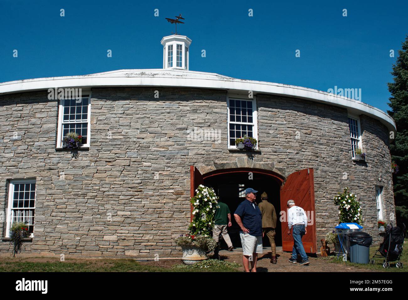 The stone roundhouse containing several unique historic collections at