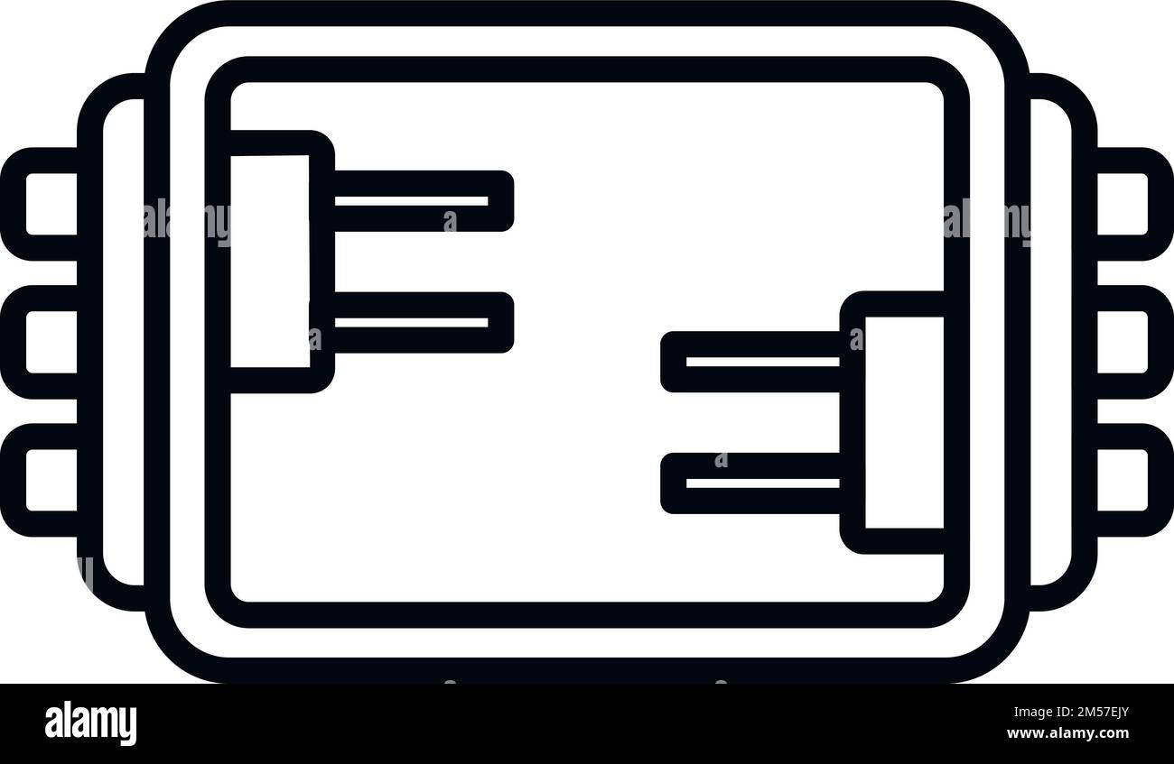 Light junction box icon outline vector. Safety light. Control close ...