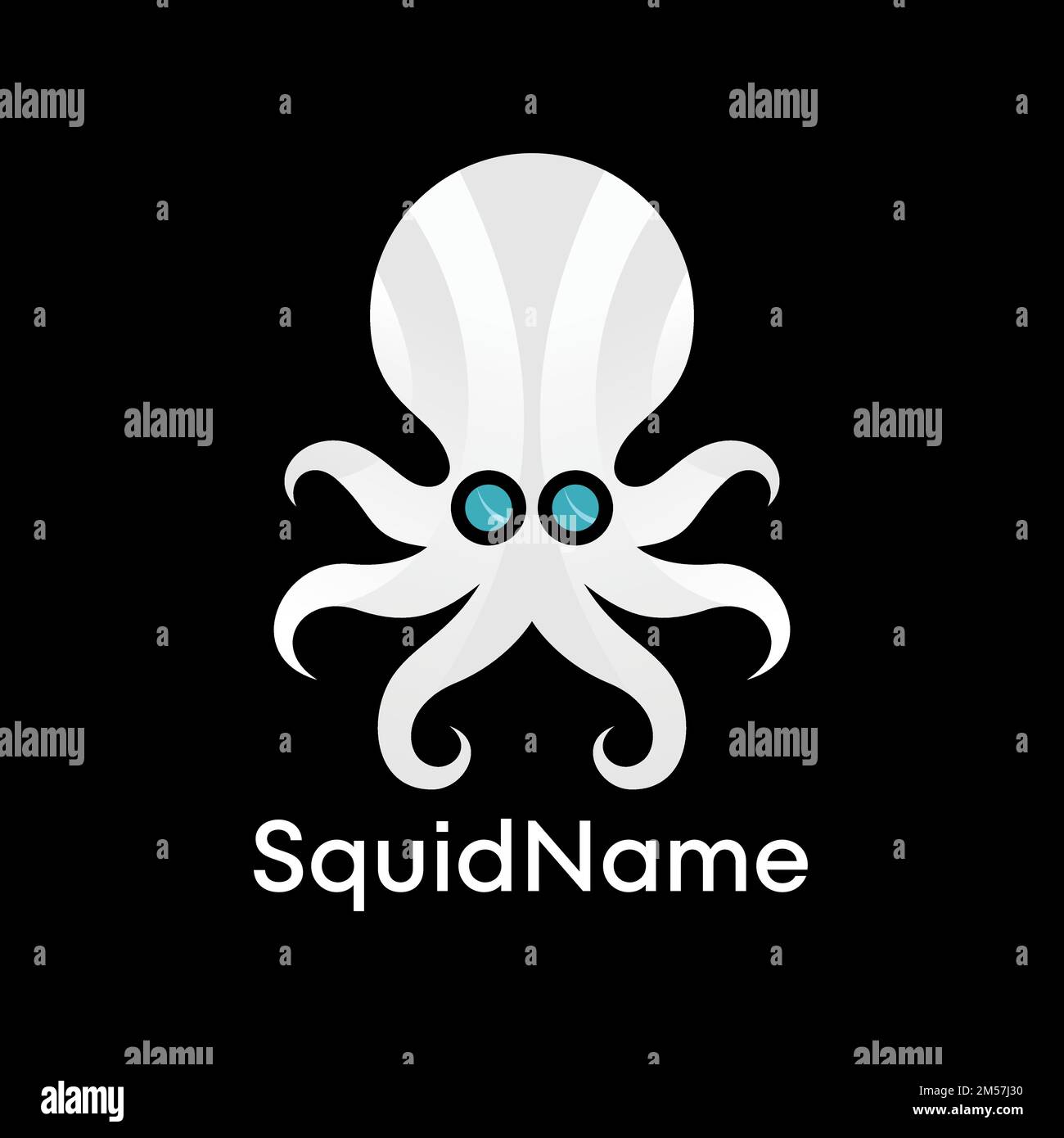 simple and unique squid or octopus image graphic icon logo design abstract concept vector stock. Can be used as symbol relating to animal or character Stock Vector