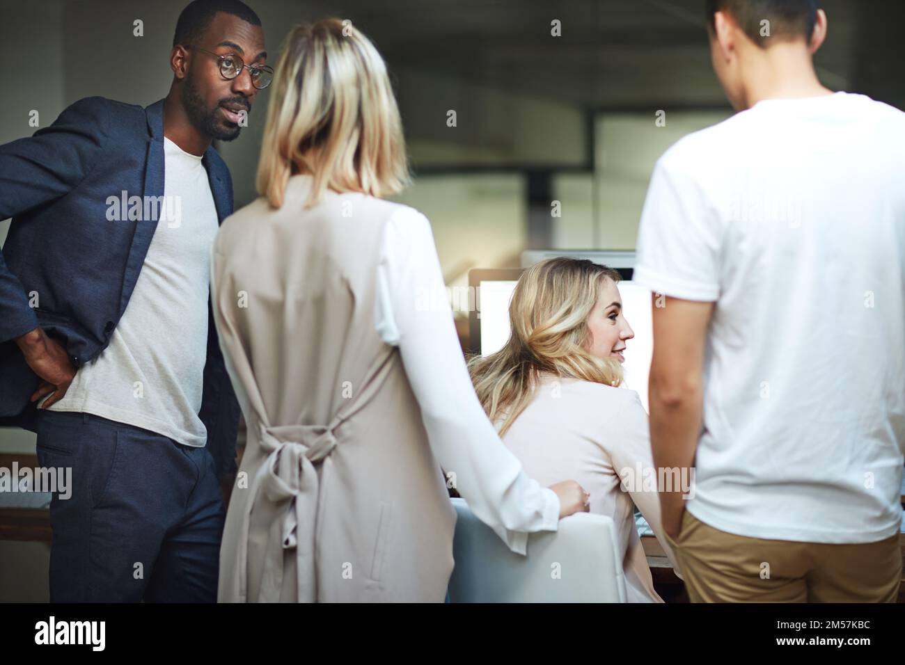 Success - Theyre all a part of the process. a group of colleagues using ...