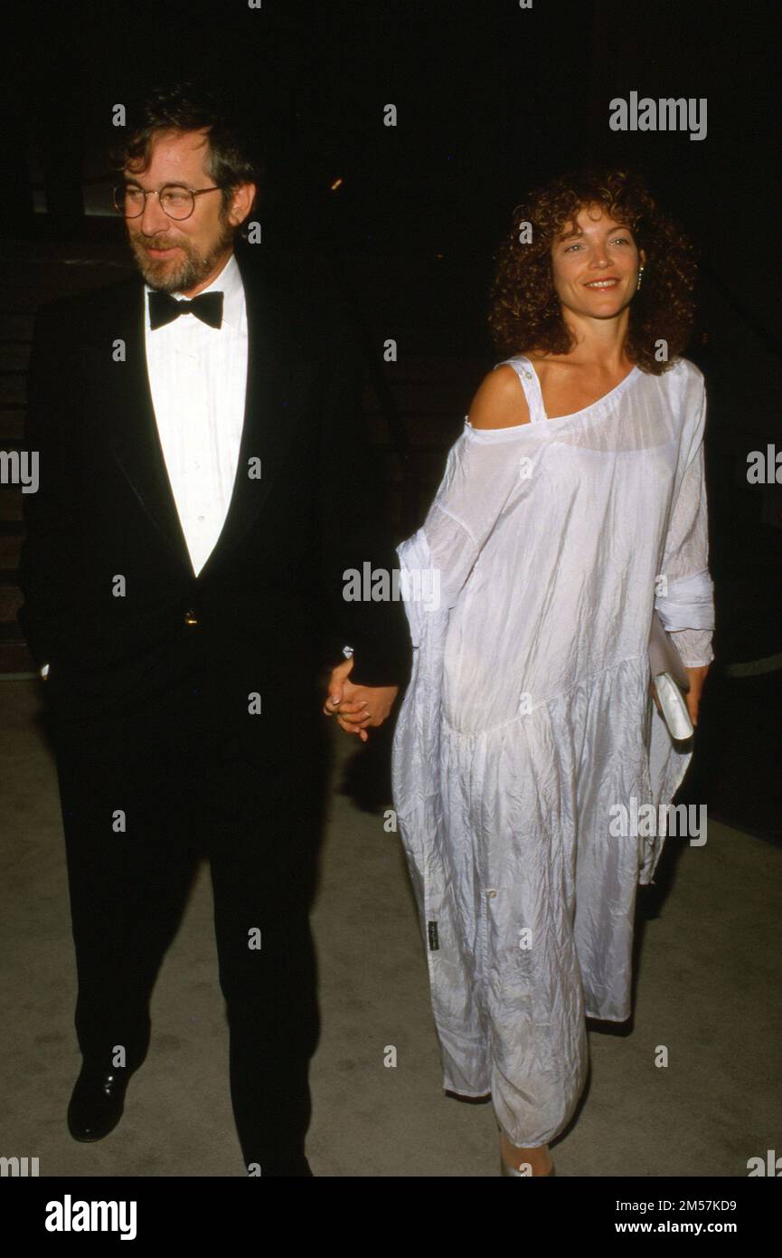 Steven Spielberg and Amy Irving at Armani's SpringSummer '88