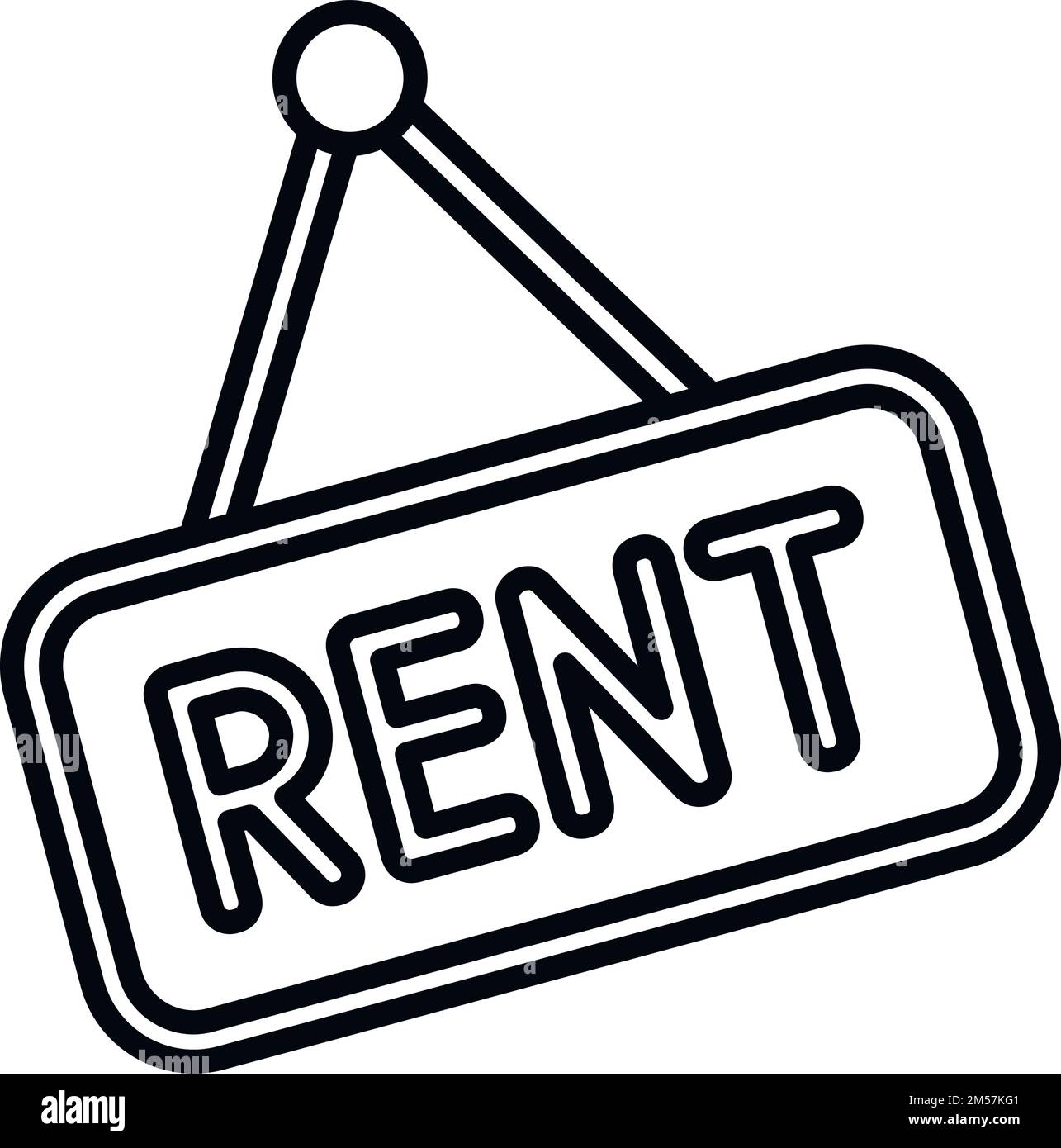 Rent online icon outline vector. House property. Sale finance Stock