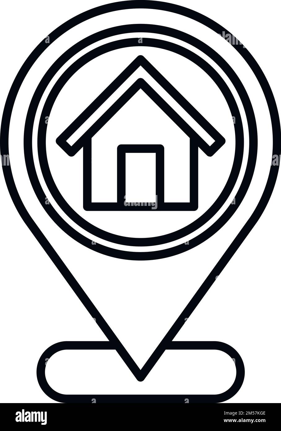 House sale location icon outline vector. Property rent. Money building