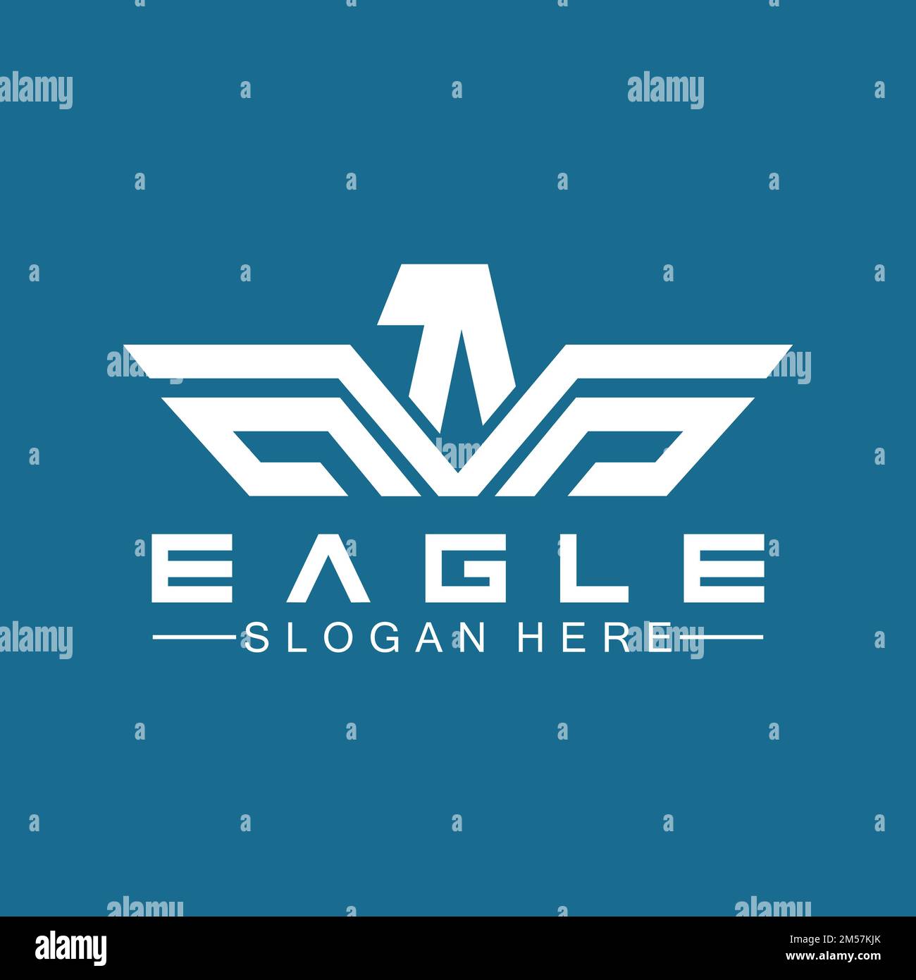 Eagle logo vector design, falcon logotype template, hawk illustration Stock Vector