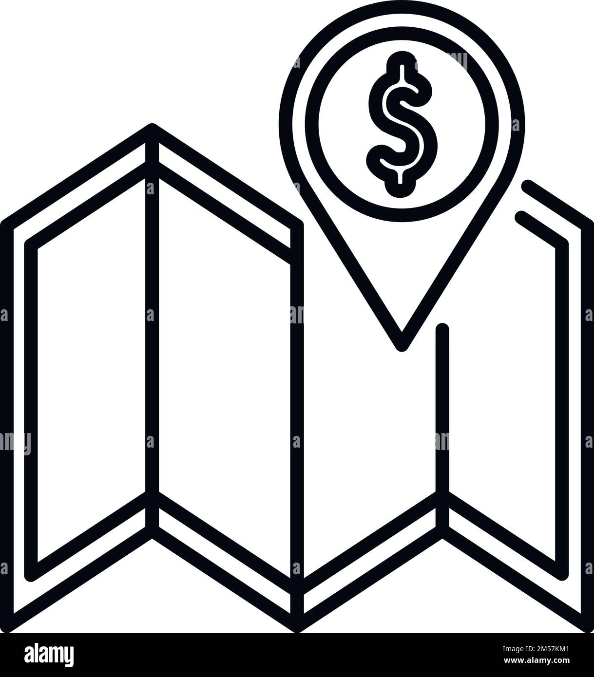 Location map of house icon outline vector. Property rent. Real