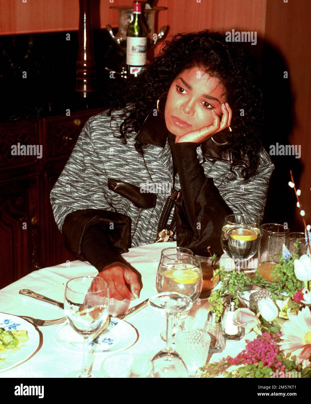 Janet Jackson at a family birthday party at the Bistro Garden in