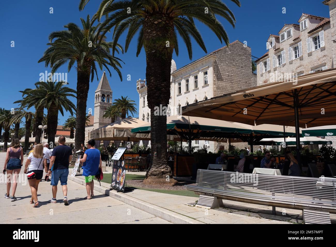 The Riva Promenade in Split Croatia on a sunny Spring day Stock Photo