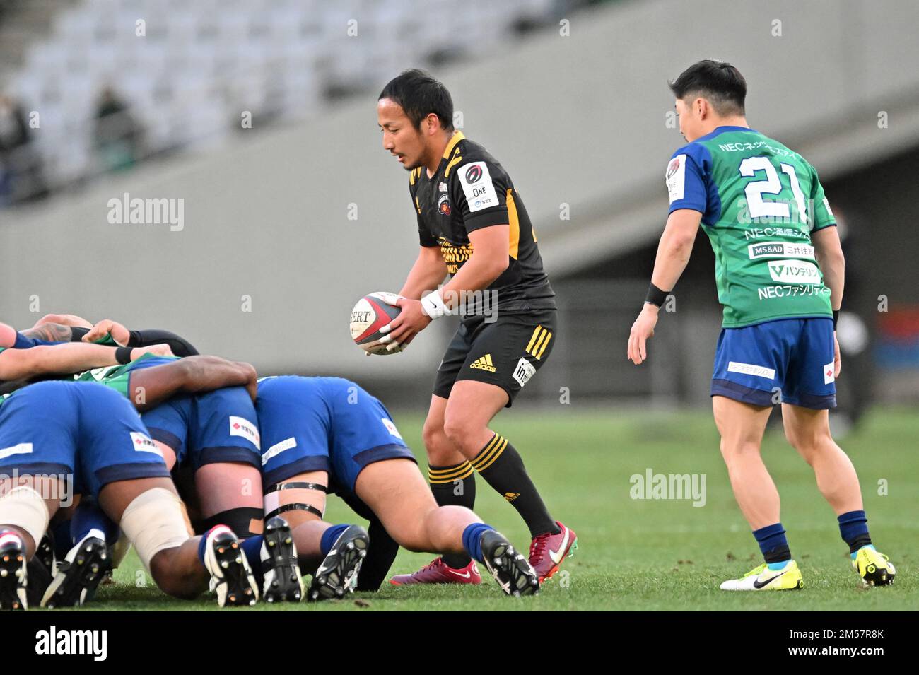 Rugby Rockets Sungoliath's Yutaka Nagare during the 2022-23 Japan Rugby League One ...