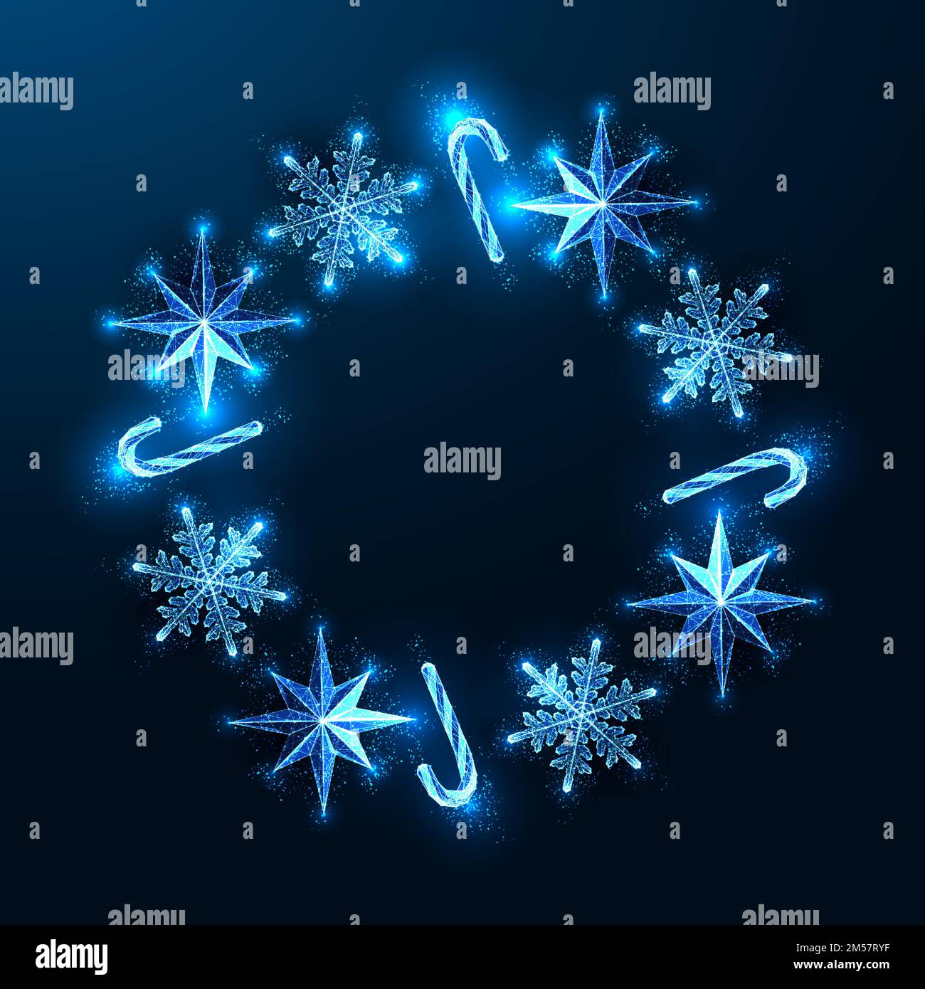 Digital snowflakes pattern on dark hi-res stock photography and images ...