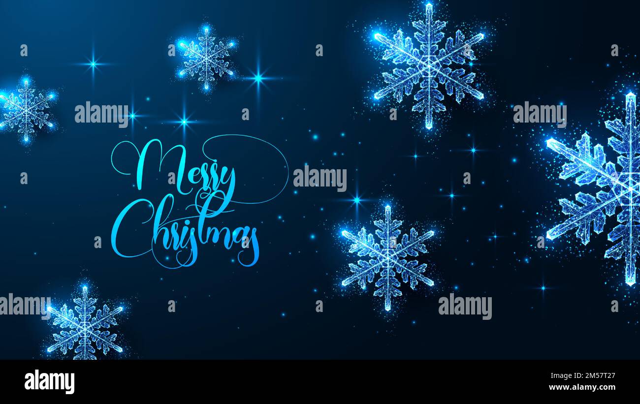 Abstract Merry Christmas digital web banner template with glowing ...