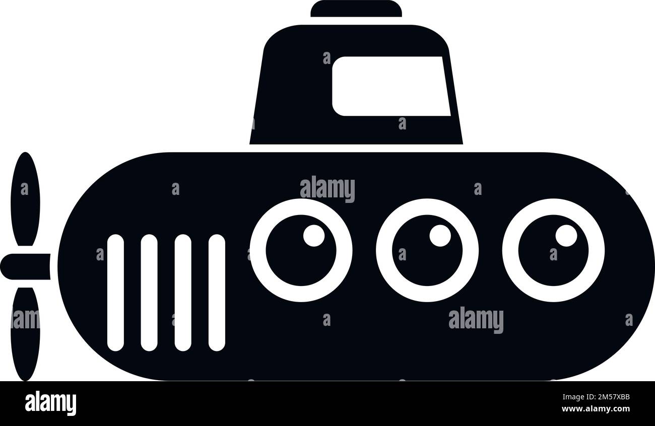 Submarine icon simple vector. Underwater boat. Sea ship Stock Vector ...