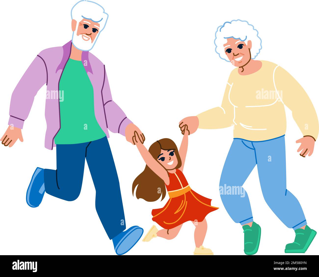family grandparents vector Stock Vector Image & Art - Alamy