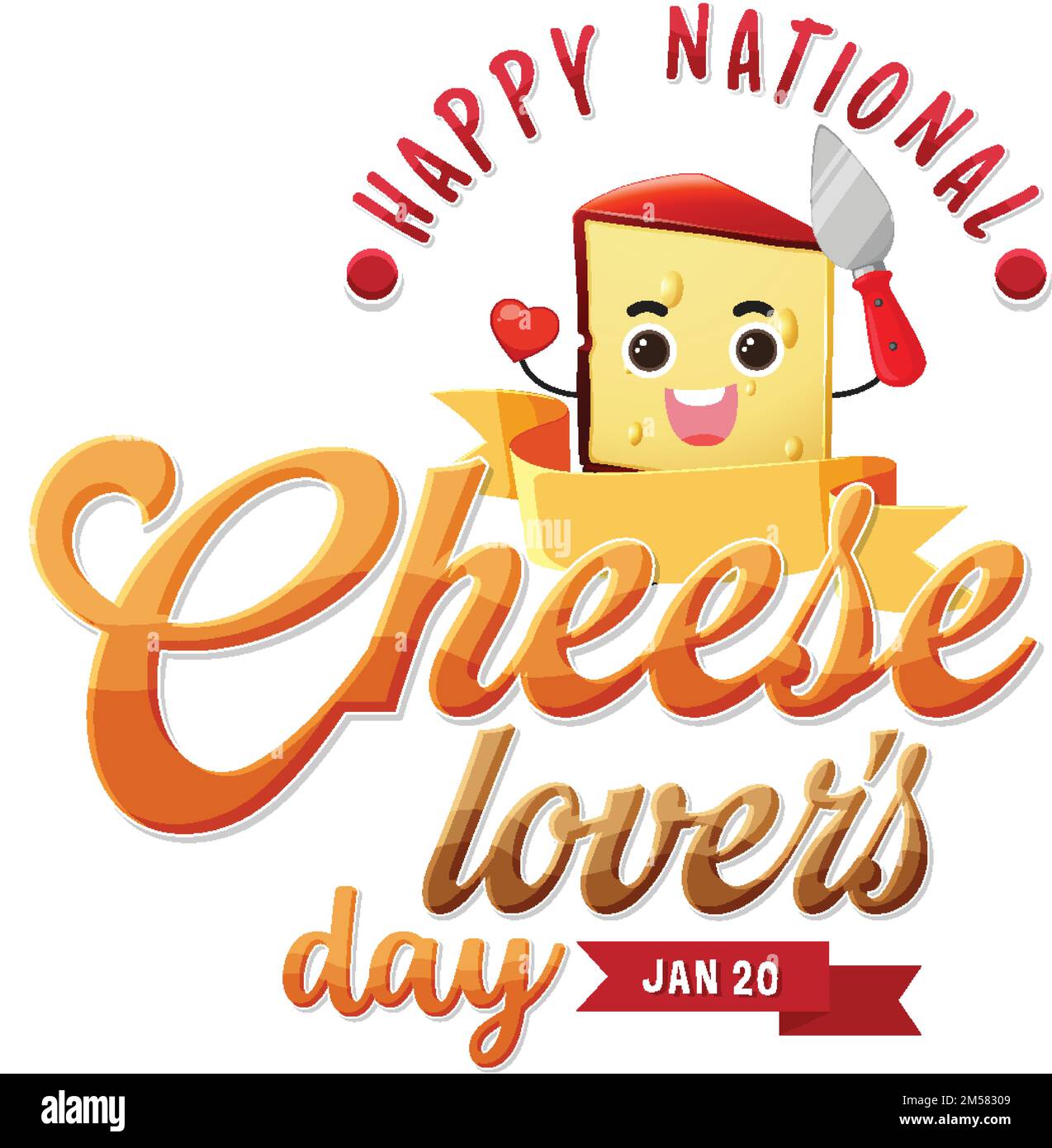 National Cheese Lovers Day Banner Design illustration Stock Vector