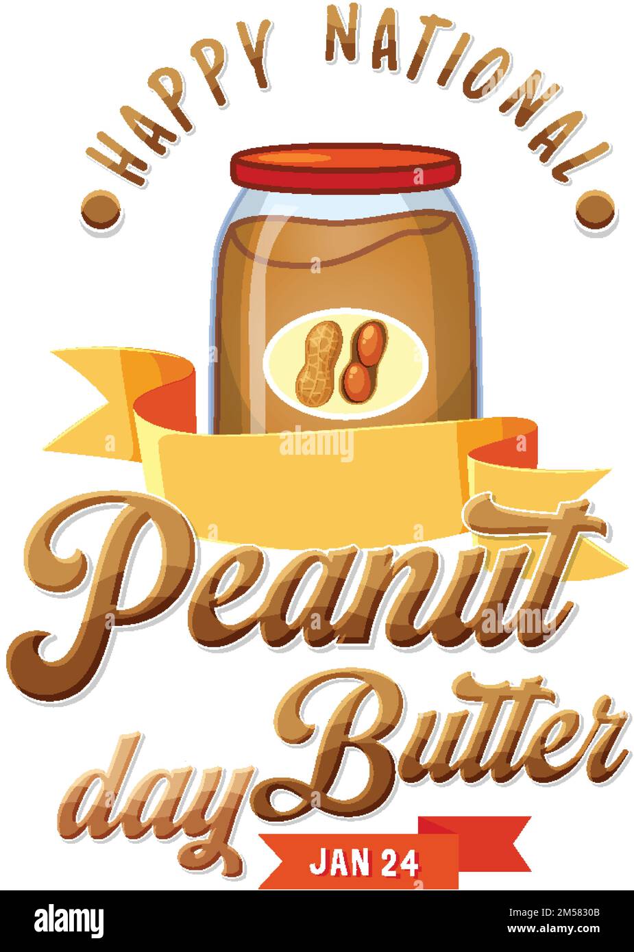 National Peanut Butter Day Banner Design illustration Stock Vector