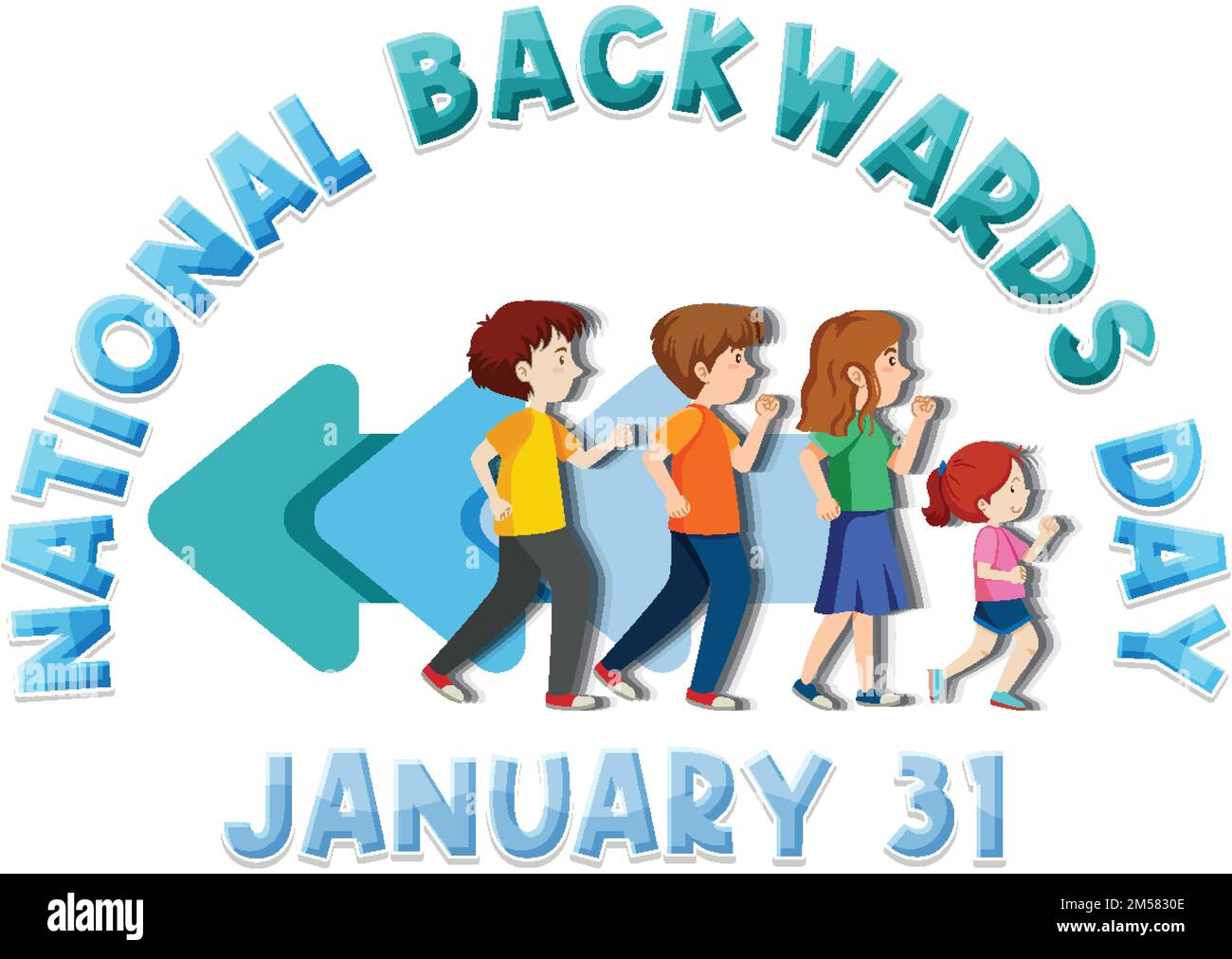 National backward day banner design illustration Stock Vector Image