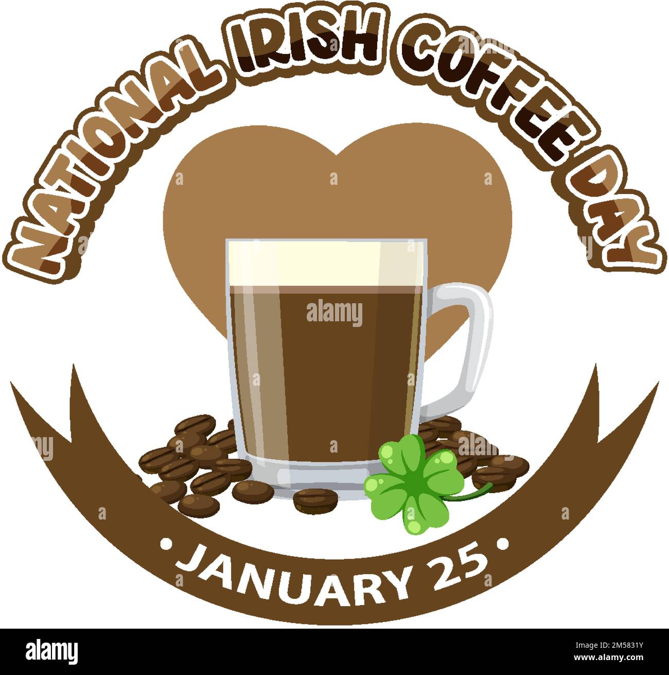 National Irish Coffee Day Banner Design illustration Stock Vector Image