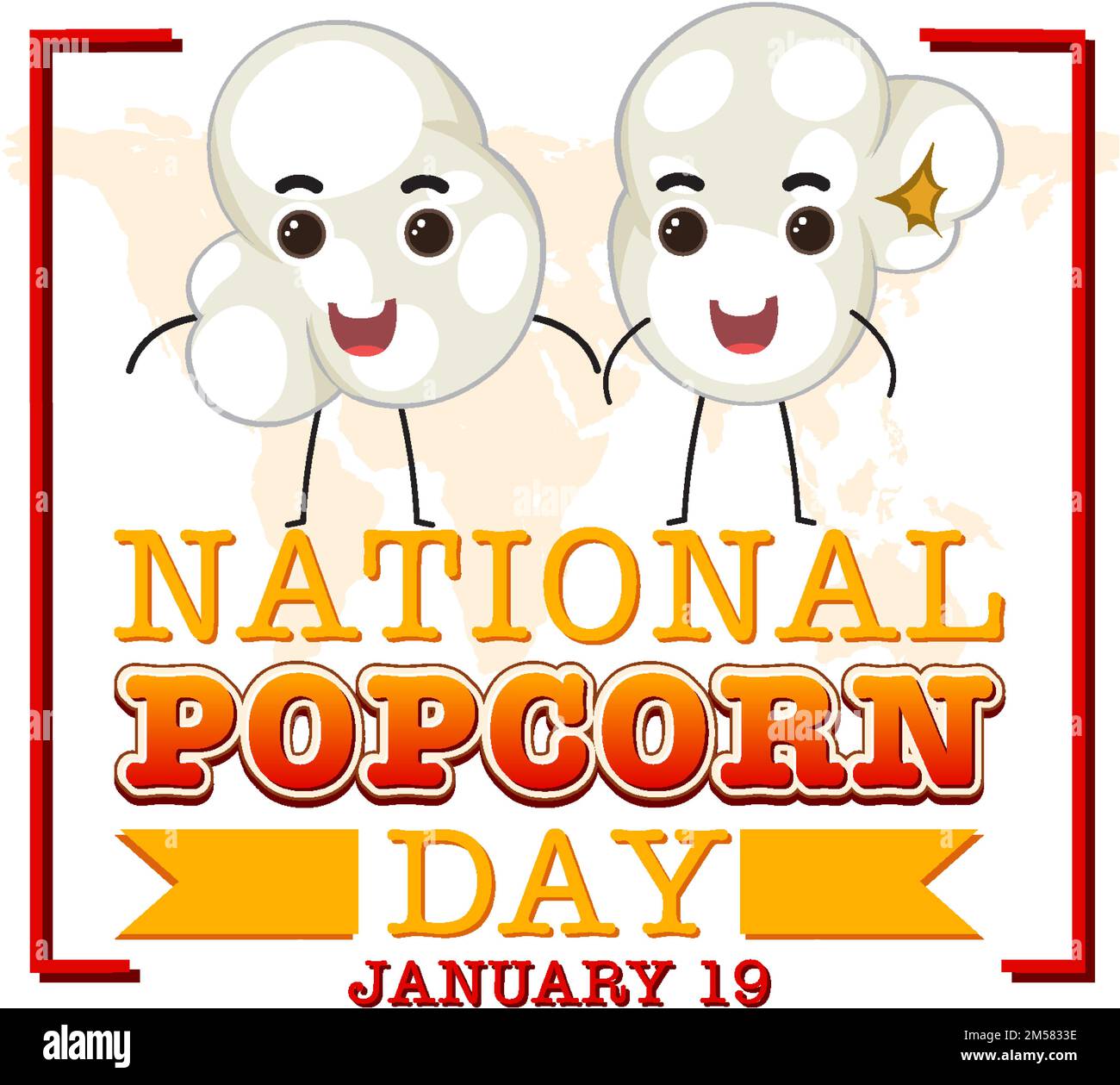 National Popcorn Day Logo Banner illustration Stock Vector Image & Art