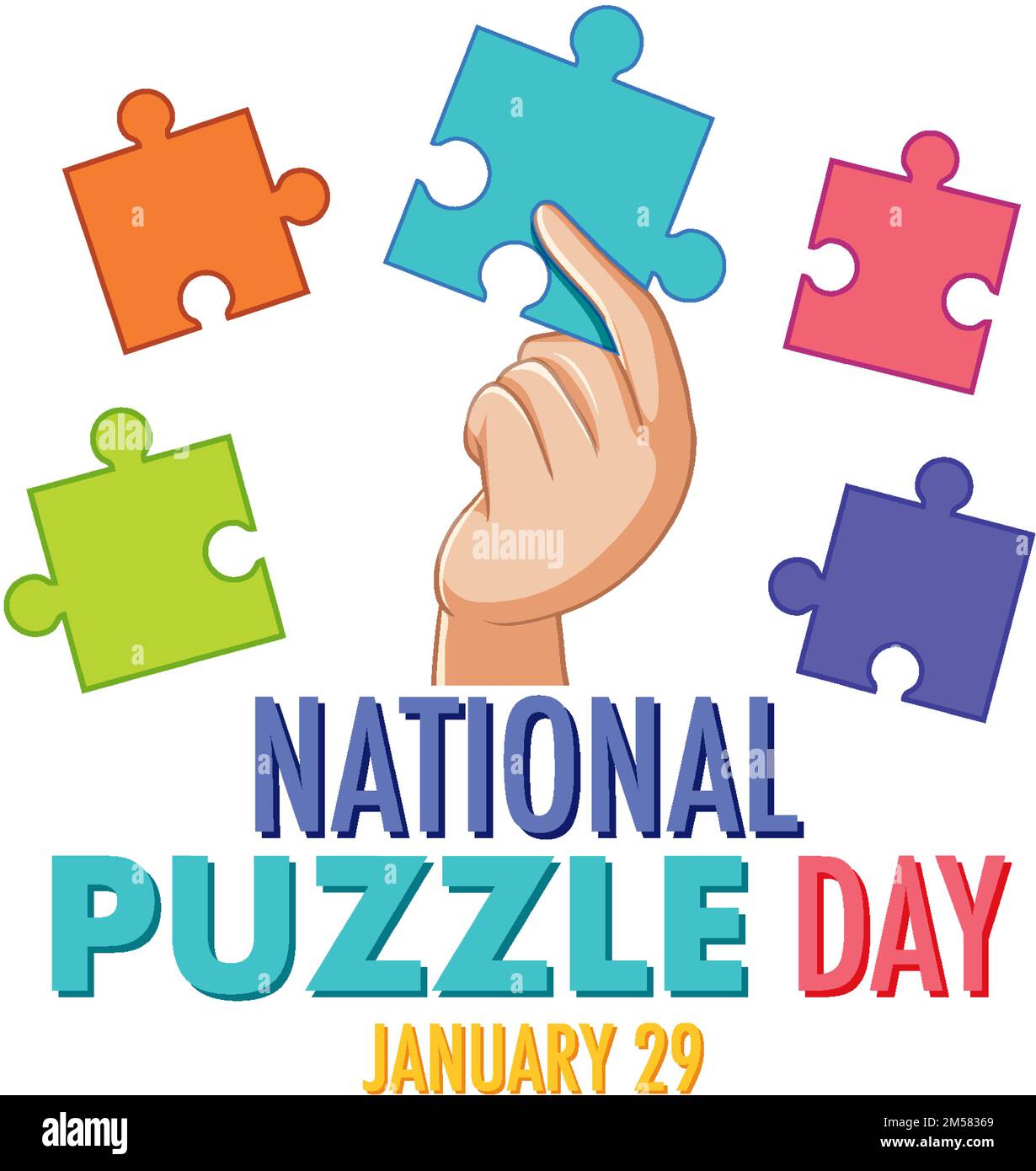 National Puzzle Day Banner illustration Stock Vector Image & Art Alamy