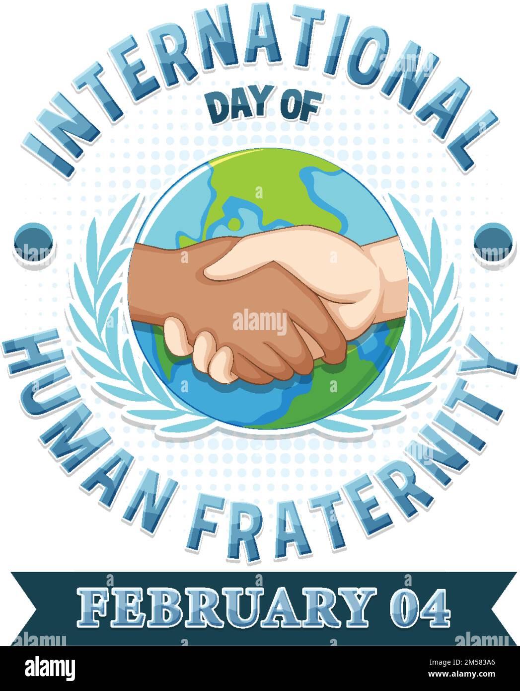 International day of human fraternity illustration Stock Vector Image