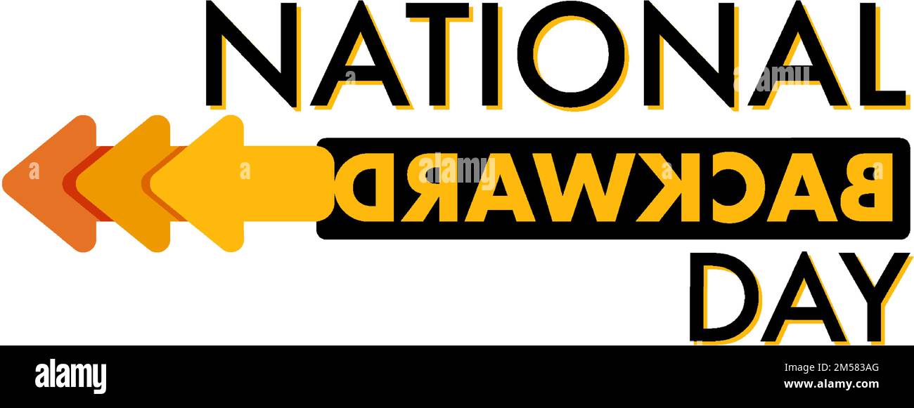National backward day banner design illustration Stock Vector Image & Art Alamy