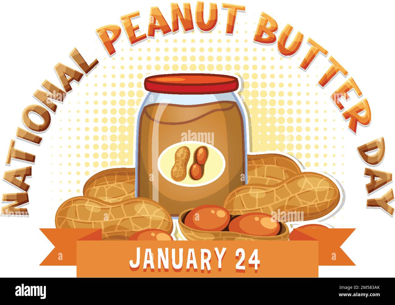 National Peanut Butter Day Banner Design illustration Stock Vector