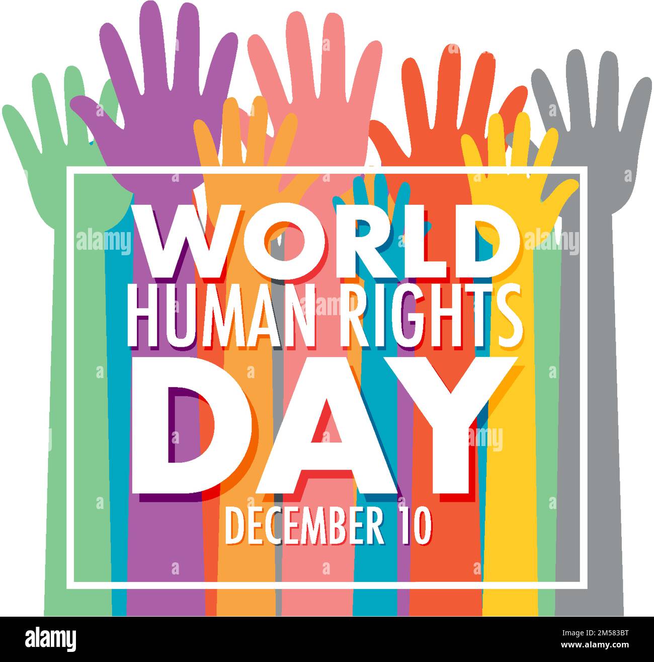 World Human Rights Day Poster Design illustration Stock Vector Image
