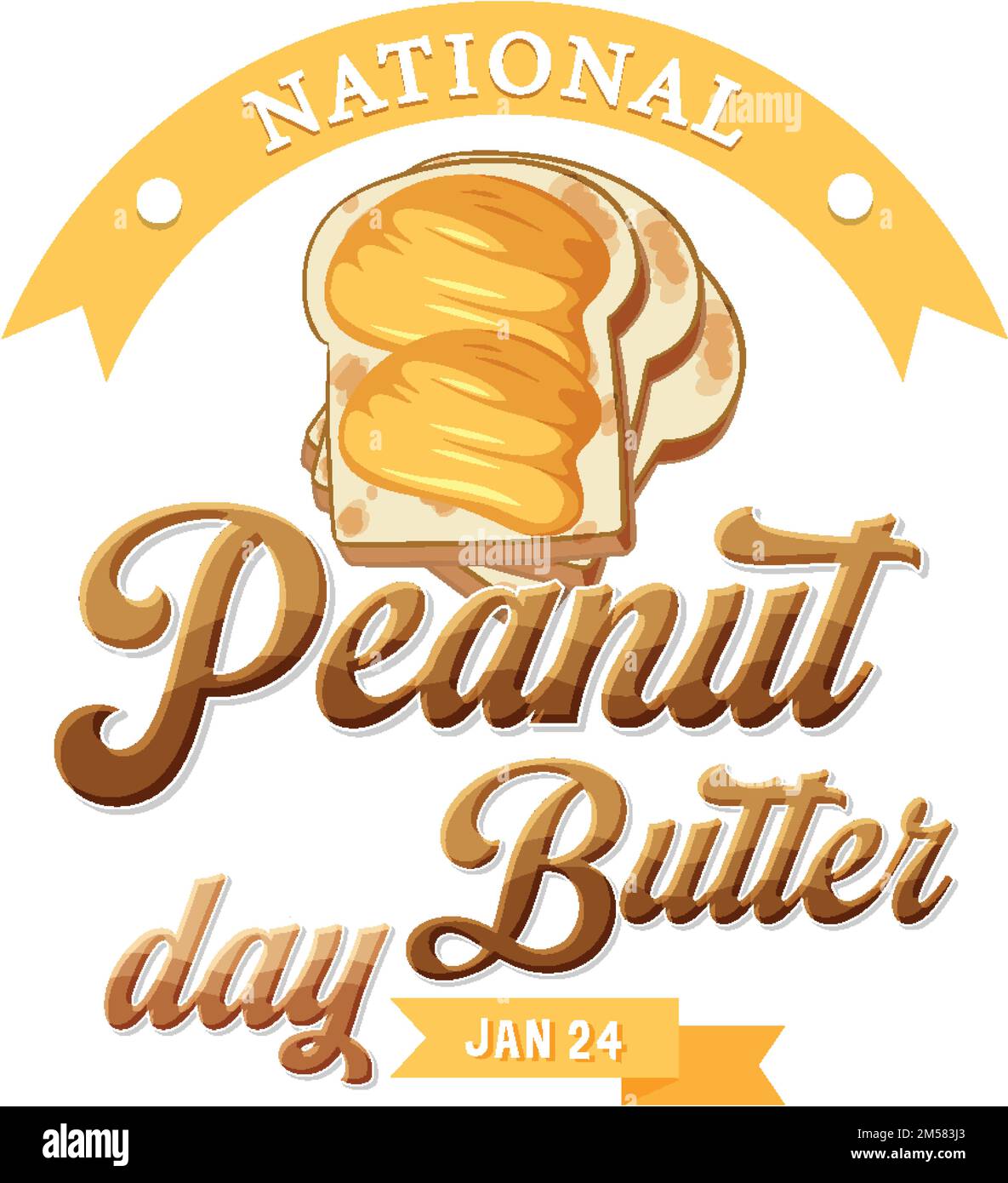 National Peanut Butter Day Banner Design illustration Stock Vector